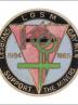 Greetings card of the enamel badge for lesbians and gay men support the miners.
