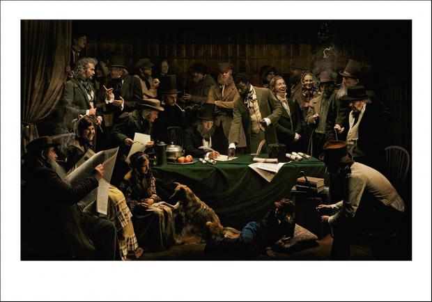 The front of the greetings card of William Cuffay and the London Chartists.