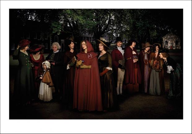 The front of the greetings card of Mary Wolstonecraft and the Dissenters of Newington Green.