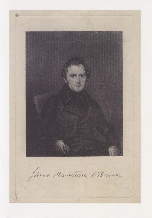 Greetings card of engraving of James 'Bronterre' O'Brien.