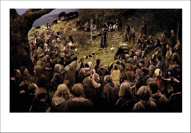 The front of the greetings card of John Ball, the hedgerow priest.