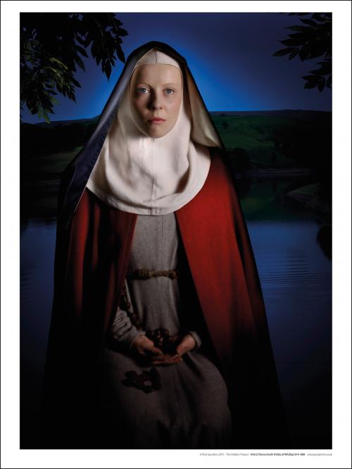 The poster of Hild of Streoneshal, also known as Hilda of Whitby, 614 - 680. 
