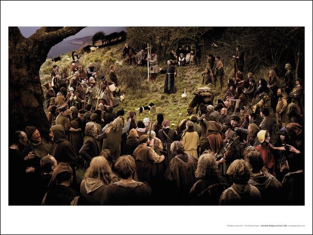 The poster of John Ball,  the Hedgerow Priest, 1380.