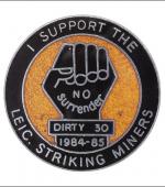 Greetings card of the enamel badge of the Dirty 30.