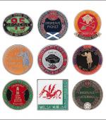 Greetings card of a collection of badges about the picket at the Orgreave Coking Plant in 1984.