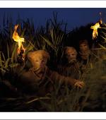 The front of the greetings card of the Swing Riots.