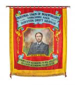 The front of the banner of Royston Drift Branch of the Yorkshire Area of the  NUM