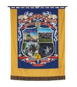 The front of the banner of Yorkshire Area of the NUM