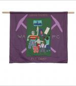 Greetings card of the banner of the Grimethorpe Pit camp.