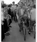Postcard of Arthur Scargill, N.U.M. President, in Treorchy, The Rhondda, on 16th June 1984.