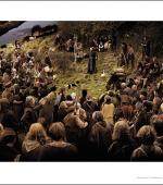 The poster of John Ball,  the Hedgerow Priest, 1380.